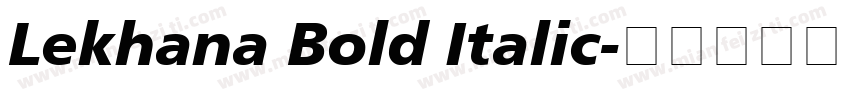 Lekhana Bold Italic字体转换